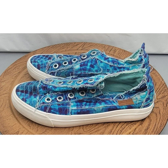 Blowfish Malibu Play Turquoise Tie Dye Denim Slip-On Shoes Women's 6.5 ZS-0061 - Picture 7 of 13